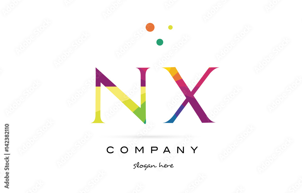 nx n x creative rainbow colors alphabet letter logo icon nx n x creative rainbow colors alphabet letter logo icon