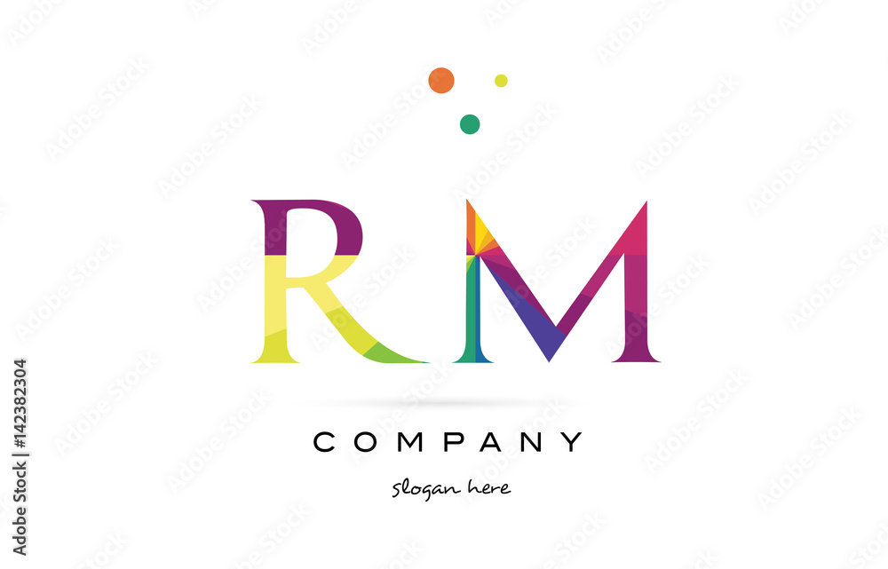 rm r m creative rainbow colors alphabet letter logo icon rm r m creative rainbow colors alphabet letter logo icon