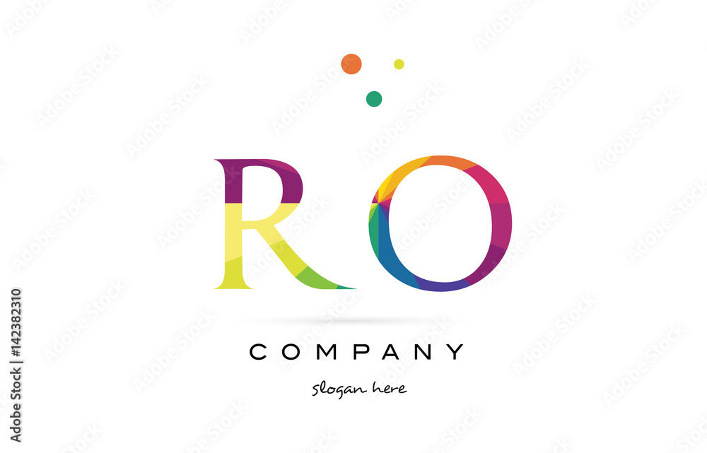 ro r o creative rainbow colors alphabet letter logo icon ro r o creative rainbow colors alphabet letter logo icon