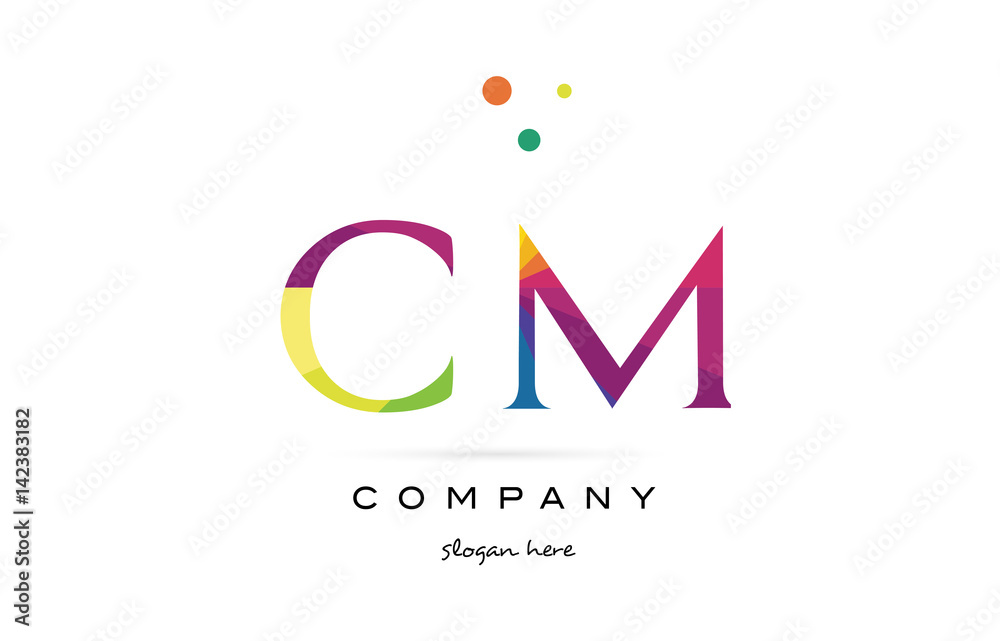 cm c m creative rainbow colors alphabet letter logo icon cm c m creative rainbow colors alphabet letter logo icon