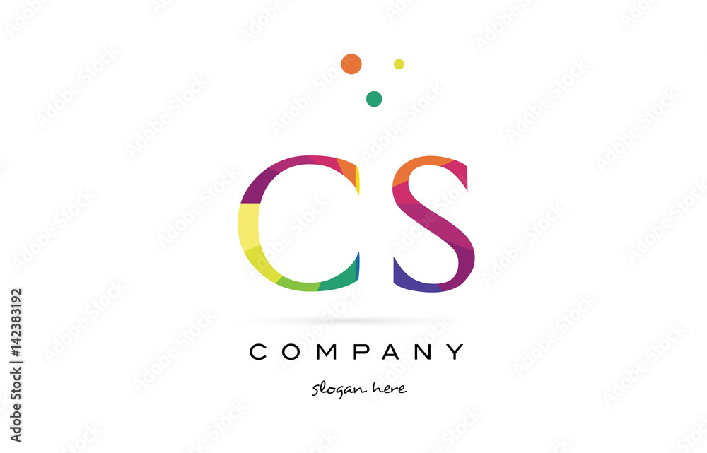 cs c s creative rainbow colors alphabet letter logo icon cs c s creative rainbow colors alphabet letter logo icon
