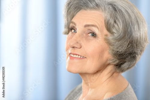 Beautiful happy elderly woman