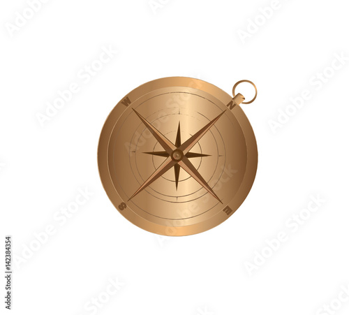 Vintage compass, illustration vector. 