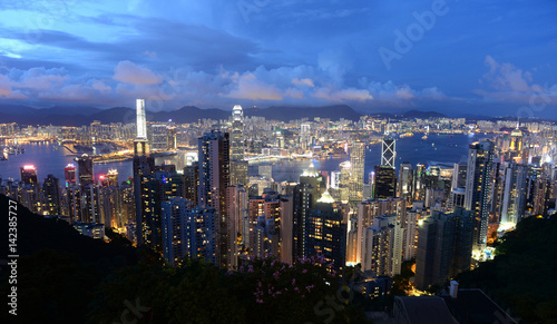 Photography Hong Kong panorama at night