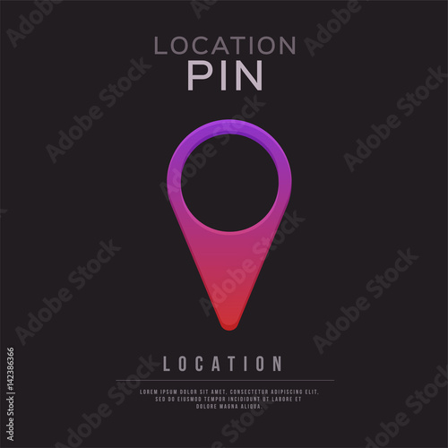 Location Pin Design layout for banners, wallpaper, flyers, invitation, posters, brochure, voucher discount.Vector illustration template