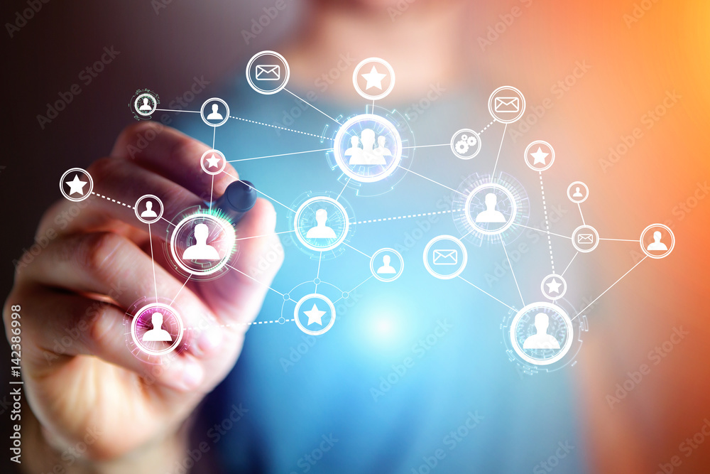 Concept of business international network interface - Technology concept Concept of business international network interface - Technology concept