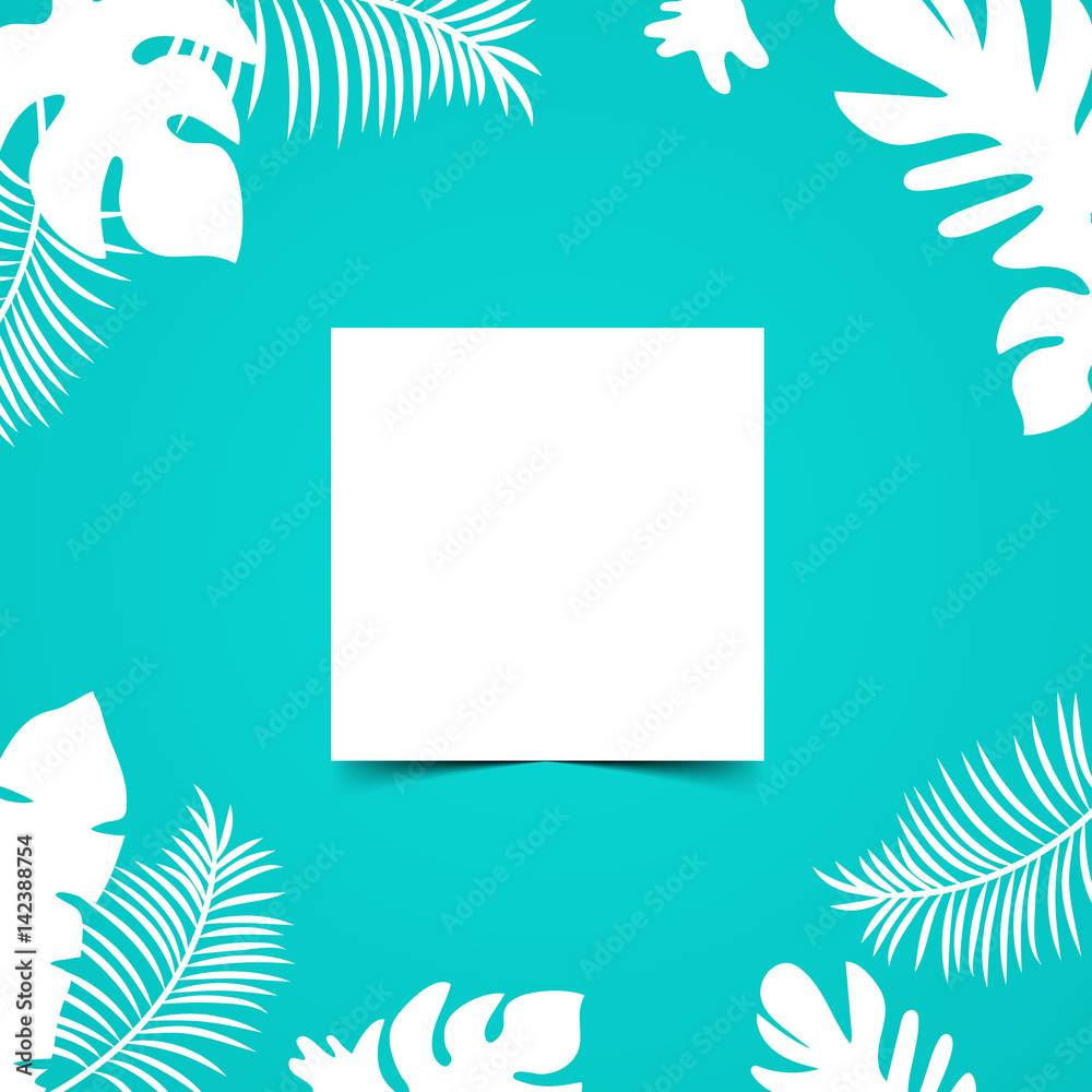 Obraz premium tropic mock up square frame