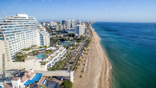 Fort Lauderdale coastline , aerial view of Florida photo
