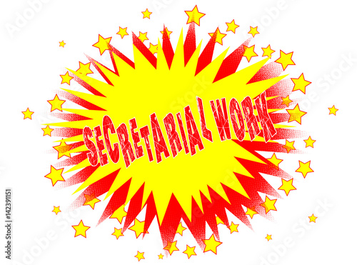 Cartoon Yellow Secretarial Work Splash