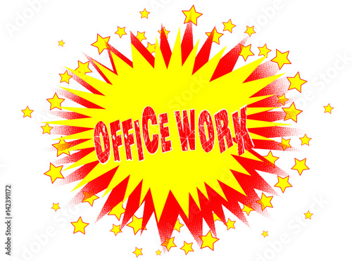 Cartoon Yellow Office Work Splash