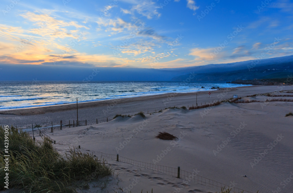 Sunset Atlantic coast (Guincho, Portugal).