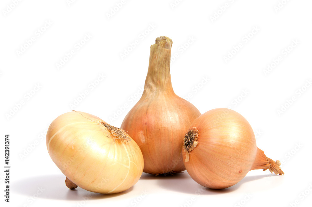 Young fresh onion isolated on a white background. Young fresh onion isolated on a white background.