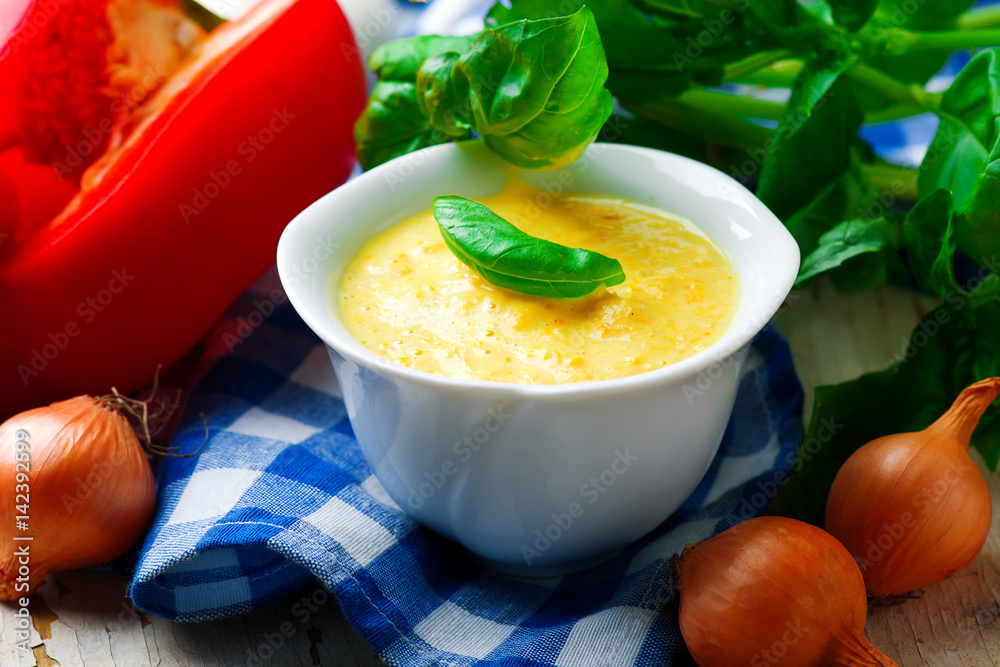 Pepper Sauce for Pasta.selective focus Pepper Sauce for Pasta.selective focus