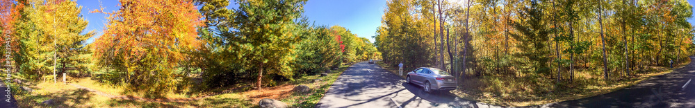 Beautiful landscape in foliage season, New England - USA