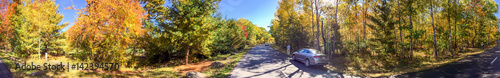 Beautiful landscape in foliage season, New England - USA