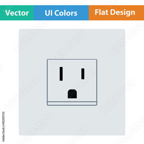USA electrical socket icon