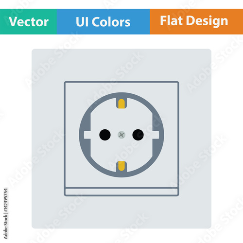 Europe electrical socket icon