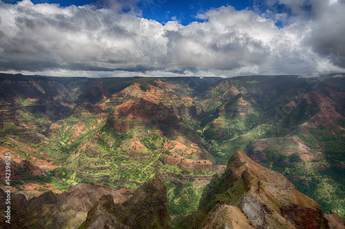 Colorful view of Waimea Canyon, Kauai, Hawaii