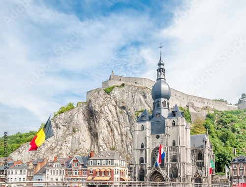 View on Citadel of Dinant in Belgium