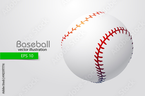 silhouette of a baseball ball. Vector illustration