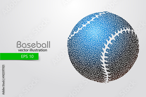 silhouette of a baseball ball. Vector illustration