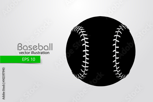 silhouette of a baseball ball. Vector illustration