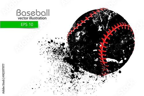 silhouette of a baseball ball. Vector illustration