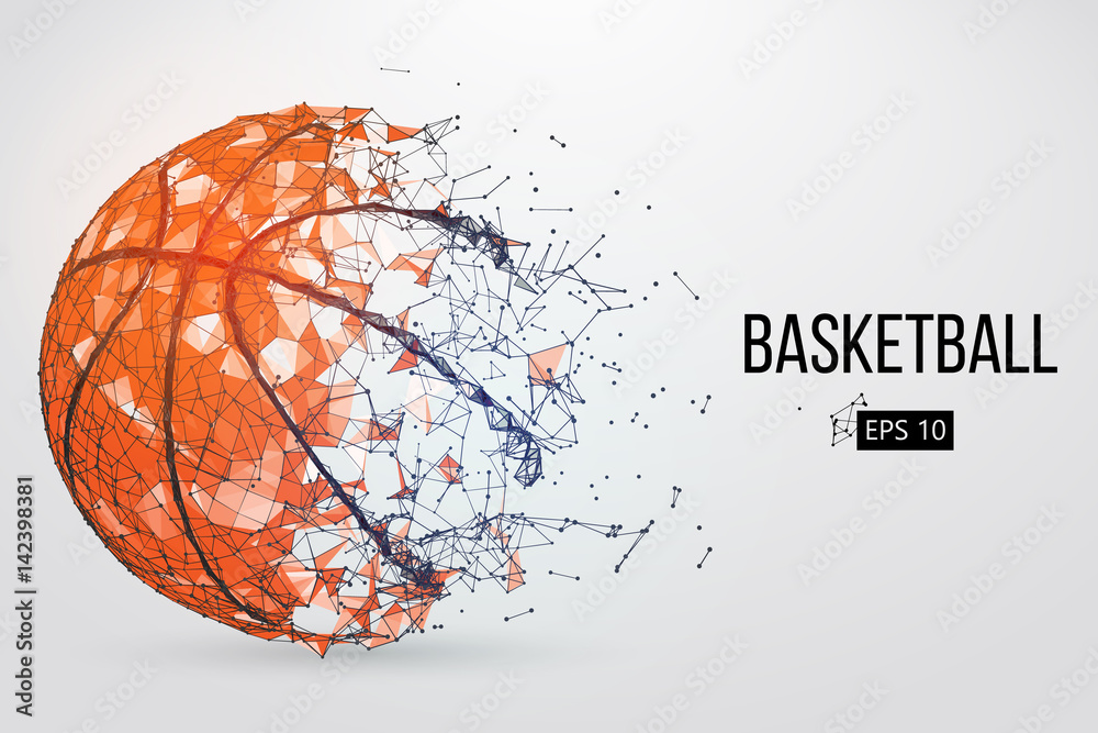 Fototapeta premium Sylwetka piłki do koszykówki. Ilustracji wektorowych