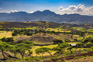 Crédence de cuisine Afrique Campagne de Lalibela et monts Lasta  © WitR