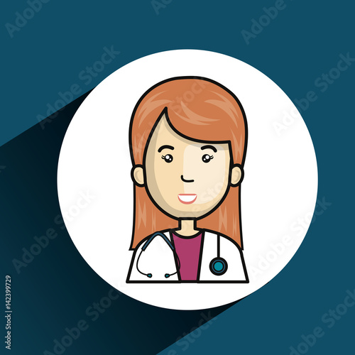 health professional avatar icon vector illustration design