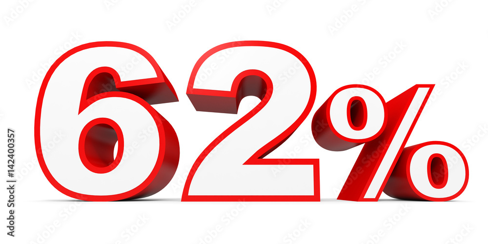 Sixty two percent off. Discount 62 %. Sixty two percent off. Discount 62 %.