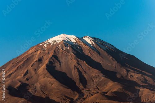 Sunset and the Misti volcano  Arequipa  Peru