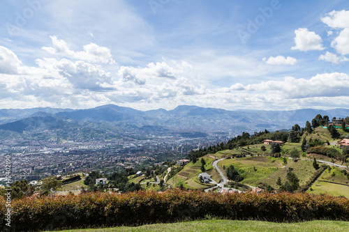 Spectacular view of the city from the mountains