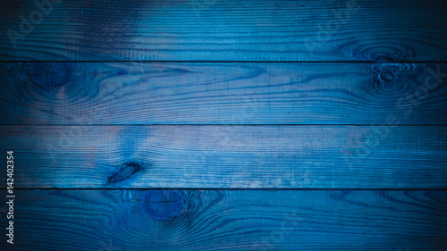 Wood plank blue texture background