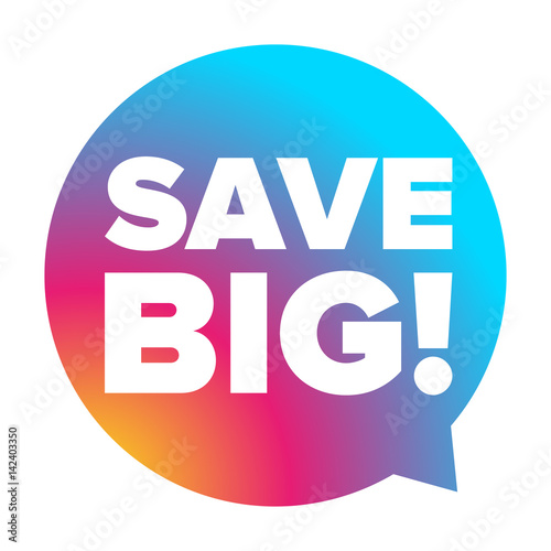 Save Big vector label
