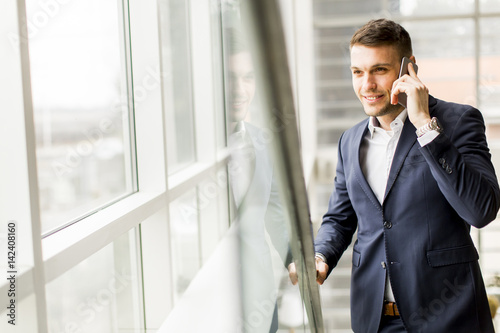 Businessman having phone call in the office