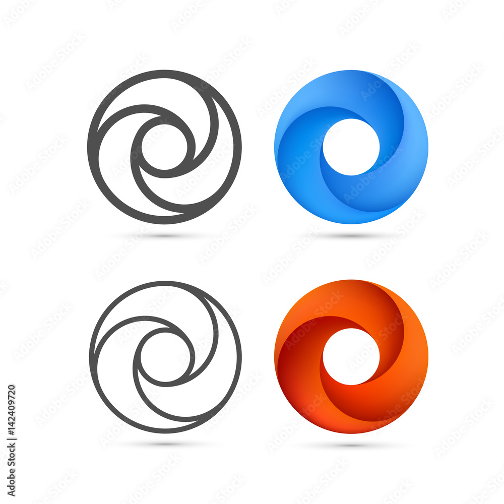 Set of abstract Infinite loop template Set of abstract Infinite loop template