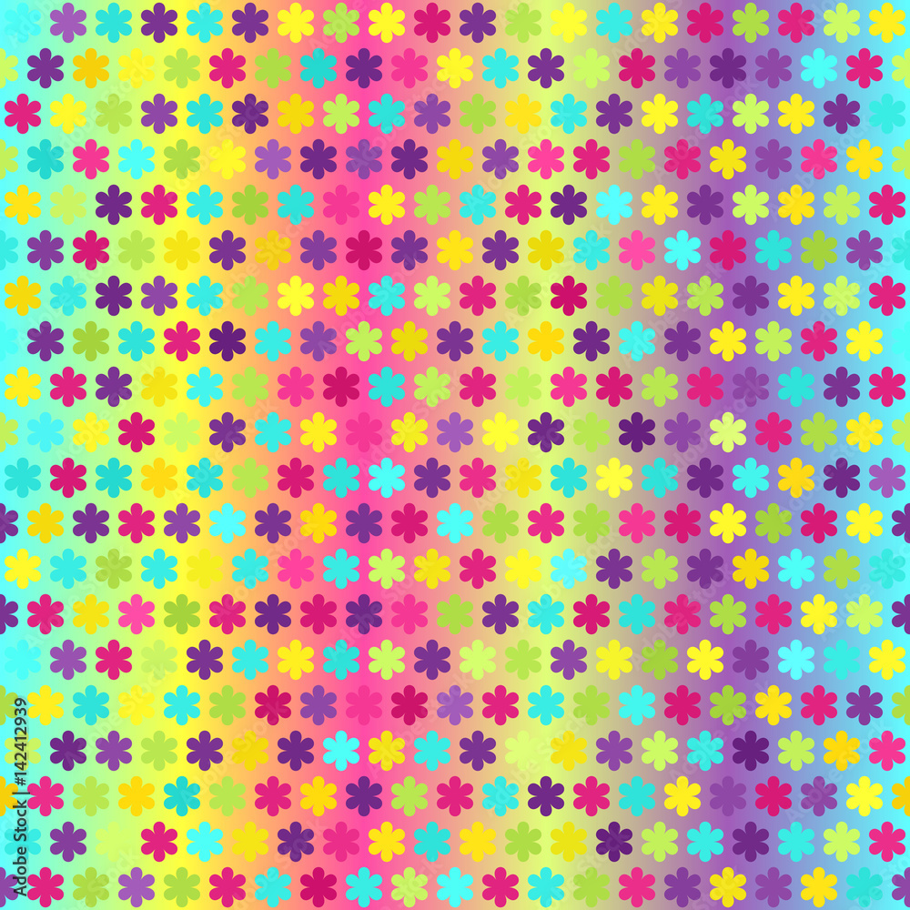 Glowing flower pattern. Seamless vector Glowing flower pattern. Seamless vector