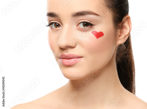 Beautiful young woman with ...
