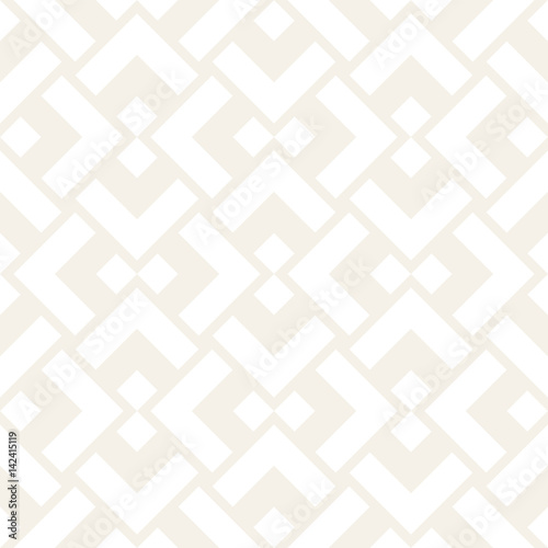 Subtle Ornament With Striped Rhombuses. Vector Seamless Monochrome Pattern