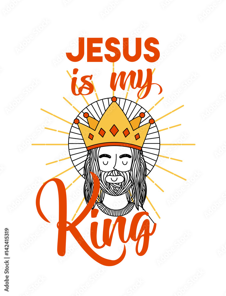 jesus christ man with crown over white background. colorful design. vector illustration