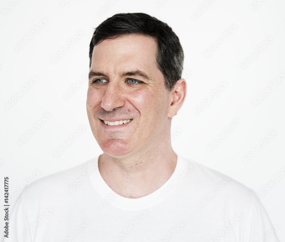 Studio People Shoot Portrait Isolated on White Studio People Shoot Portrait Isolated on White
