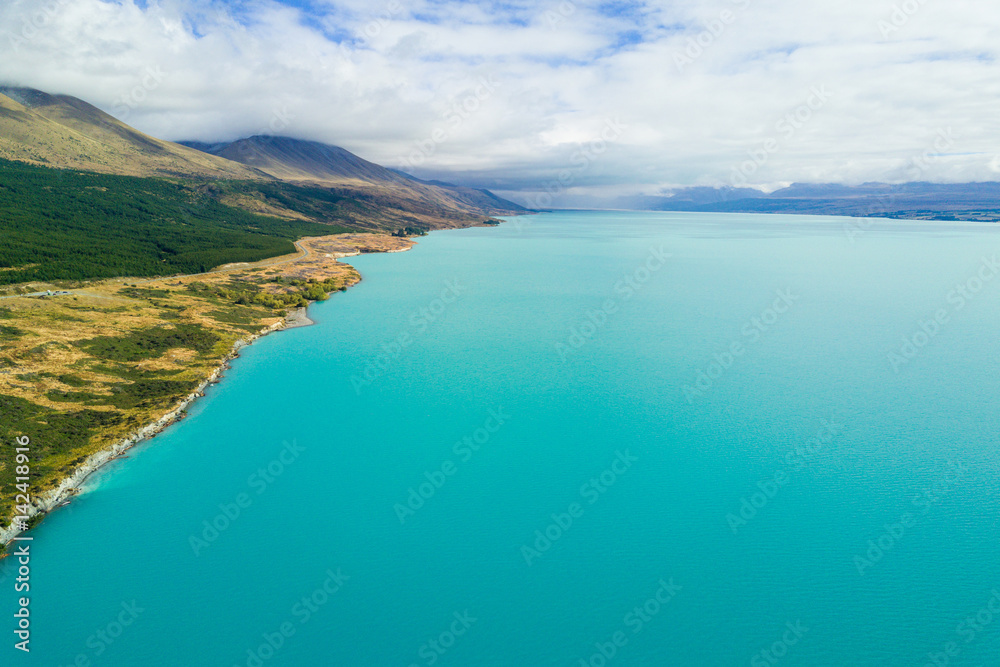 Aerial Lake Pukaki, NewZealand