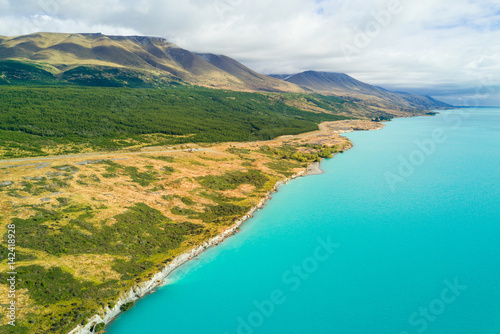 Aerial Lake Pukaki, NewZealand
