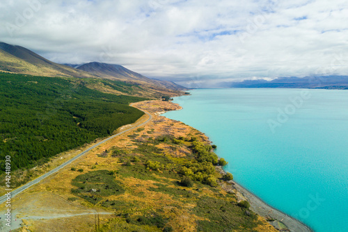 Aerial Lake Pukaki, NewZealand