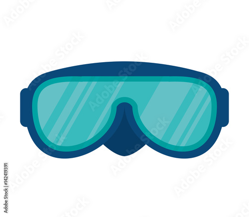 snorkel glasses isolated icon