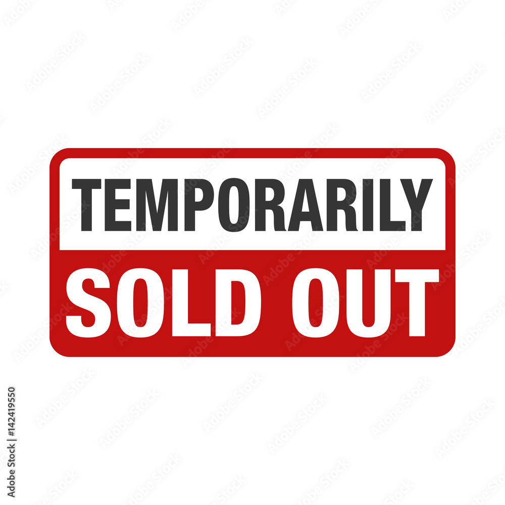 Sold Out design concept illustration Sold Out design concept illustration