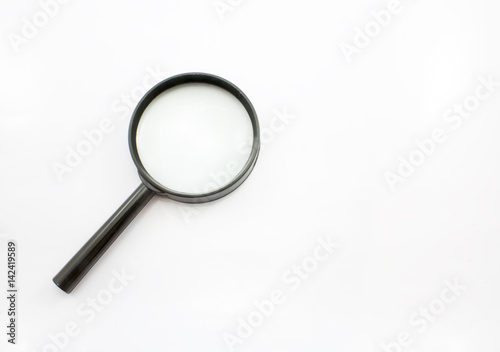 Magnifier on white background