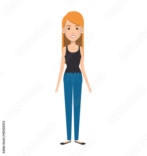 young woman avatar character