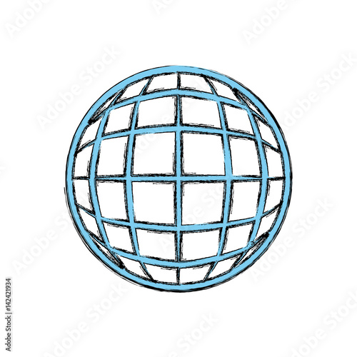 Global online connection icon vector illustration graphic design